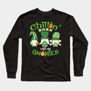 Chillin' With My Gnomies St. Patrick's Day Long Sleeve T-Shirt